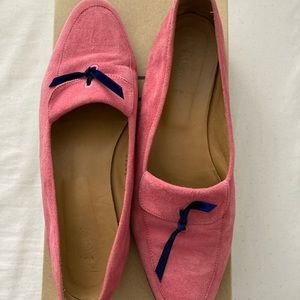 J Crew rose suede car loafers